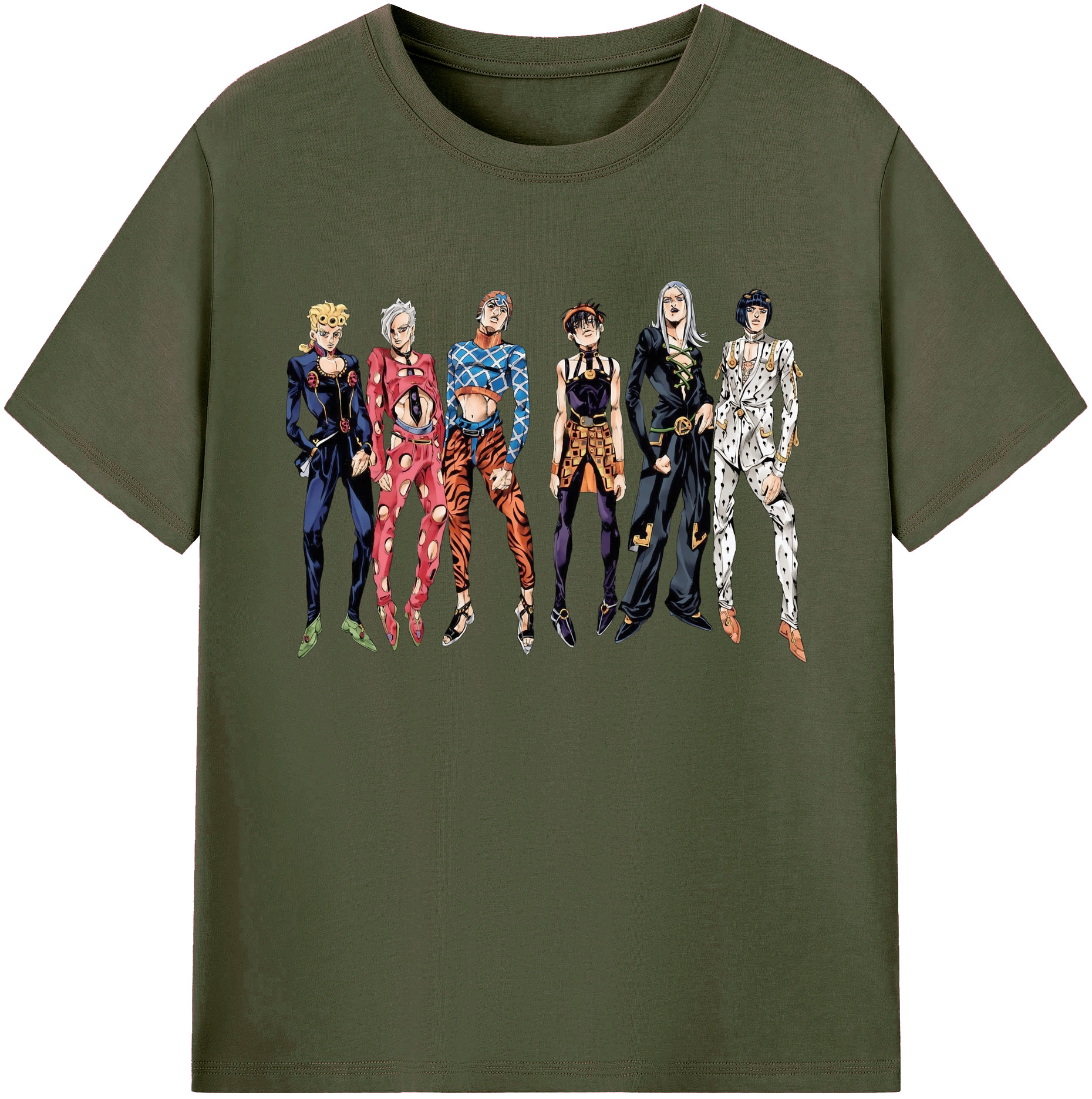 （画像用） ジョジョの奇妙な冒険 JoJo's Bizarre Adventure 綿100％ メンズ半袖Tシャツ｜肌触りやわらか＆通気性